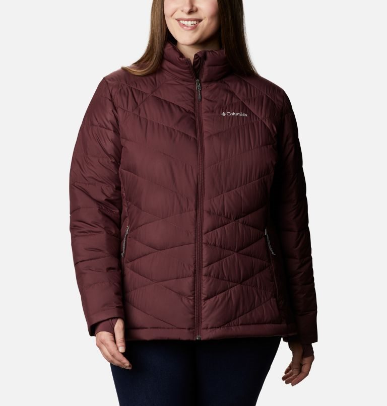 Women\'s Columbia Heavenly Jackets Burgundy | Plus Size CA-DA18L